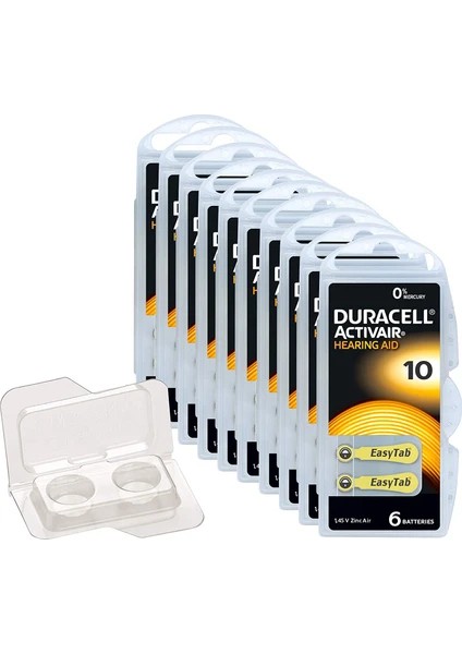 Duracell Activair 312 Işitme Cihazı Pili – 1.45V Çinko Hava – 10’lu Paket (Toplam 60 Adet) fiyatları