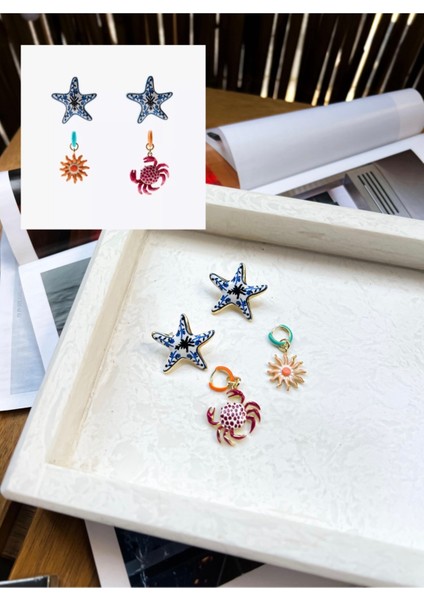 Vıp Seri Marka Model 4'lü Küpe Seti