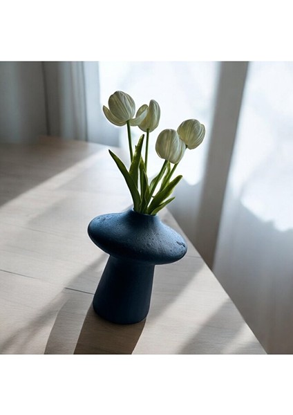 Seramik Mantar Vazo, Bohem Dekorasyon, Iskandinav Tarz