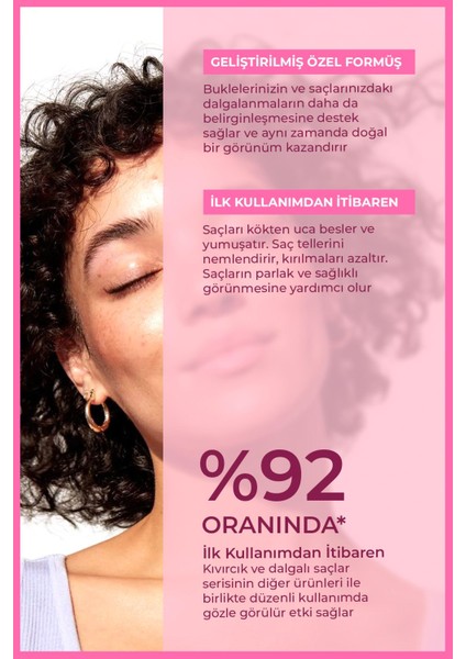 Kıvırcık ve Dalgalı Saçlar Için Bukle Belirginleştirici Saç Bakım Kremi 400 ml indirimleri