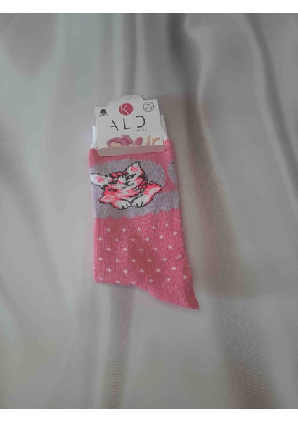 Kız Çocuk %80 Pamuk Cotton %15 Polyamide %5 Elastan Dikişsiz 4'lü Soket Çorap indirimleri