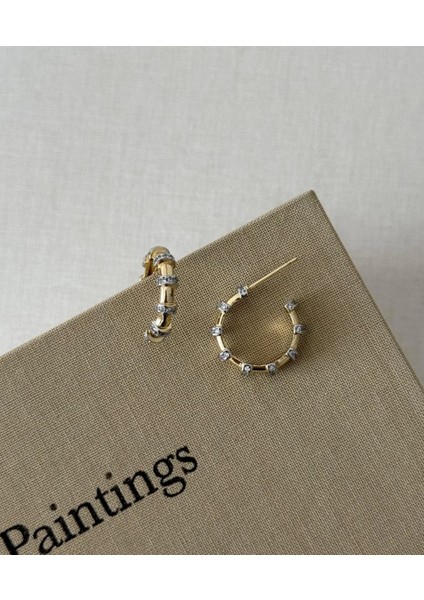 Vıp Seri Zirkon Taşlı Halka Küpe