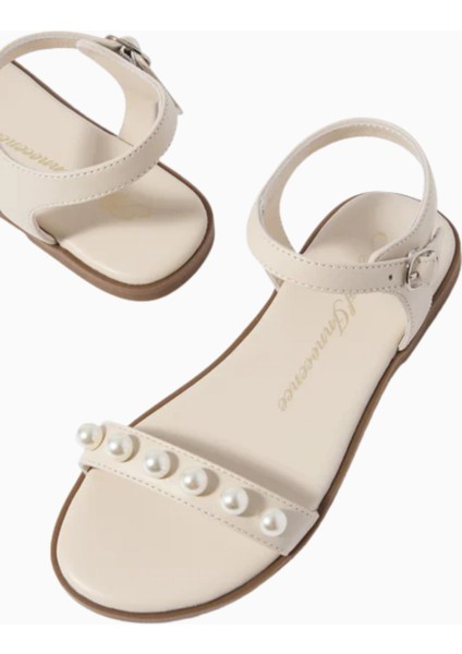 Fleur Çocuk Deri Sandalet, Inci Süslemeli Şık Tasarım fiyatları