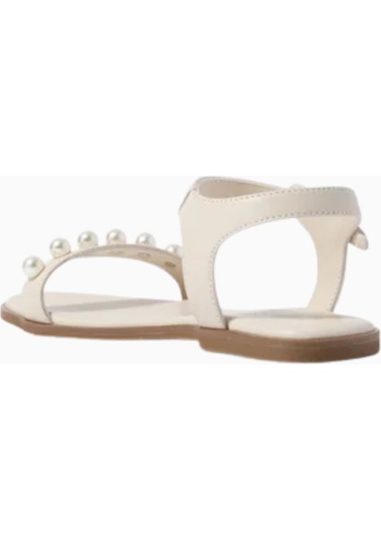 Fleur Çocuk Deri Sandalet, Inci Süslemeli Şık Tasarım fırsatları