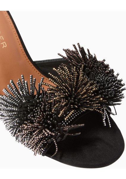 Pom Pom 70 Ankle Tie Süet Topuklu Sandalet modelleri