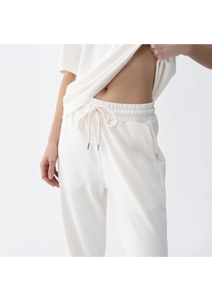 Ivy Kadın Modal Jogger Pantolon Ekru modelleri
