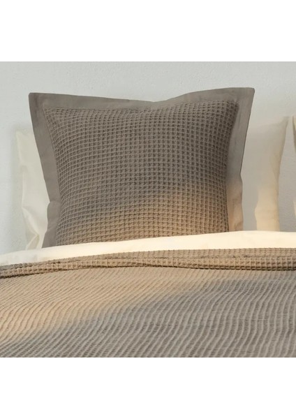 Terra Petek Dokulu Dekoratif Kırlent Vizon 50X50 cm