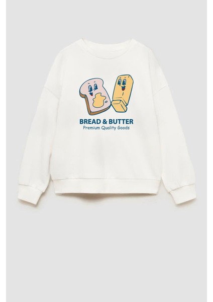 Unisex Çocuk Baskılı 3 Iplik Pamuklu Kumaş Sweatshirt fiyatları
