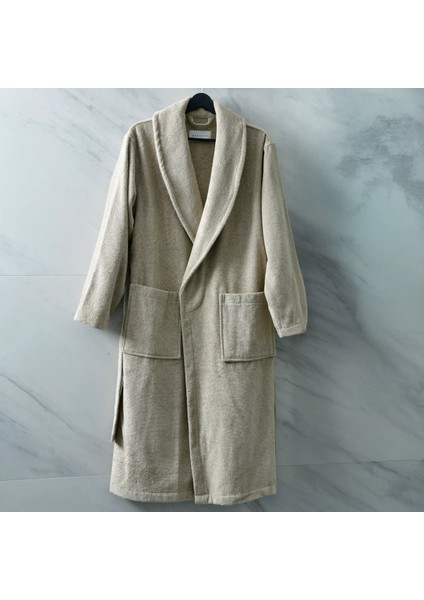 Eclair Penye Pamuk Unisex Bornoz Bej modelleri