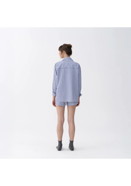 Renna Kadın Dokuma Uzun Kollu Gömlek Lacivert fiyatları