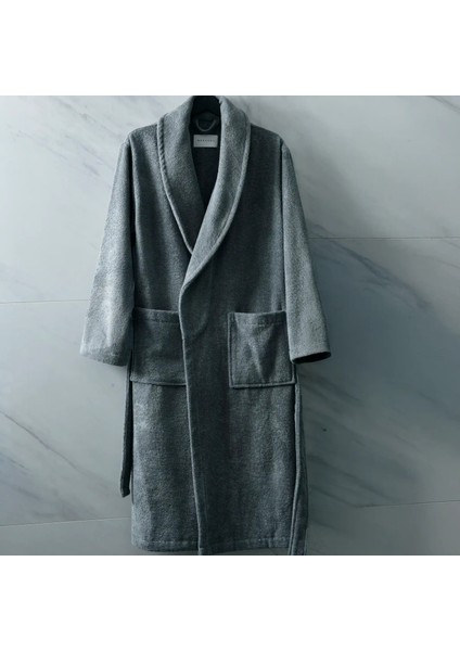 Eclair Penye Pamuk Unisex Bornoz Gri modelleri