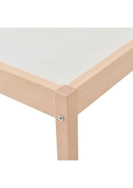 Natürel Çocuk Çalışma Masası Takımı, Şık ve Kullanışlı, Gri Renk, Eğitim ve Oyun Için Ideal