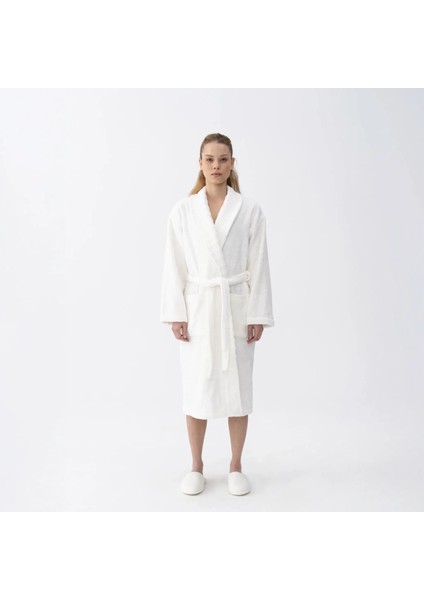 Mauve Pima Pamuk Kadın Bornoz Beyaz fiyatları