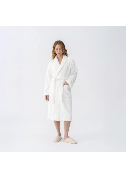 Mauve Pima Pamuk Kadın Bornoz Beyaz fırsatları