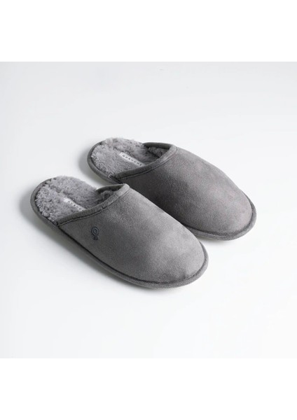 Gama Kadın Ev Terliği Beyaz Antrasit