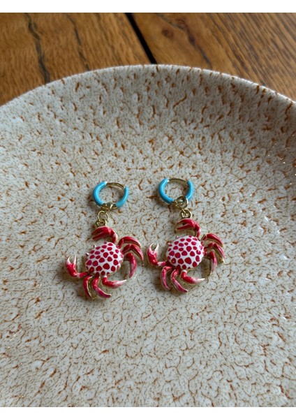 Özel Tasarım Yengeç Küpe