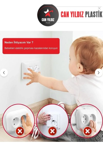 Priz Kapağı, Bebek ve Çocuk Güvenlik Koruma Piriz Kapatıcı, Priz Koruyucu - 18 Adet fiyatları