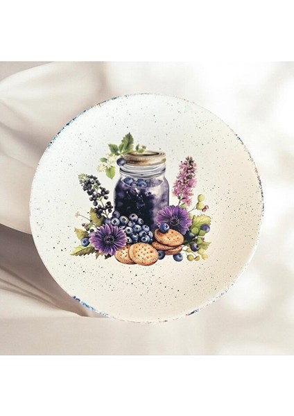 Yabanmersini, Blueberry, 18 cm Duvar Tabağı, Dekorasyon, Mutfak, Balkon