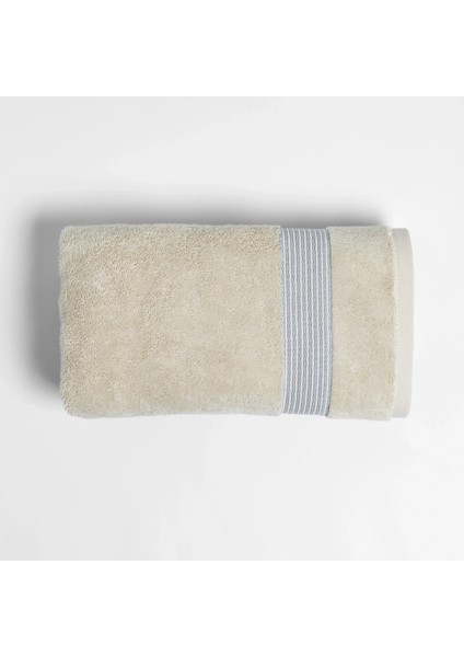 Violette Penye Pamuk Yüz Havlusu Beyaz Bej 50X90 cm