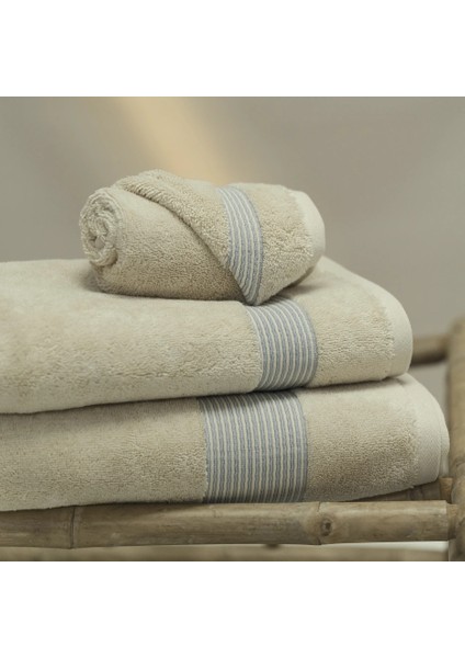 Violette Penye Pamuk Yüz Havlusu Beyaz Bej 50X90 cm modelleri