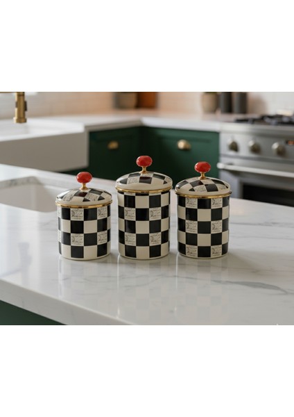 3'lü Emaye Dama Serisi Baharatlık Seti fiyatları