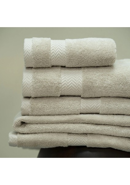 Laure Penye Pamuk Yüz Havlusu Ekru 50X90 cm modelleri