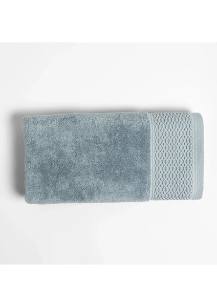 Poppy Penye Pamuk Yüz Havlusu Mavi 50X90 cm
