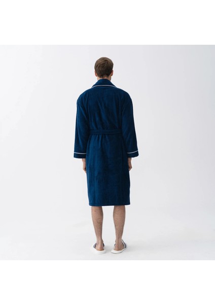 Pansy Pima Pamuk Unisex Bornoz Lacivert indirimleri
