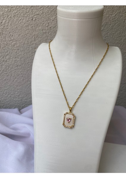 Pembe Kalpli Pinterest Sanat Kolye