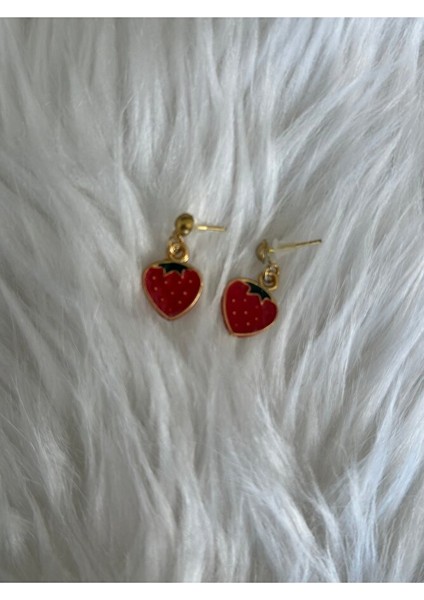 Küçük Kiraz, Çilek ve Dondurma Küpe, Çivili Küpe, Çocuk Küpe, 3'lü Küpe modelleri