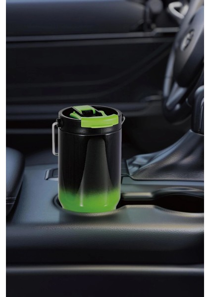 800 Ml, Pipetli, Bardak Termos, El Termosu, Mug, Çelik, Yeşil-Siyah, CIN858YS indirimleri
