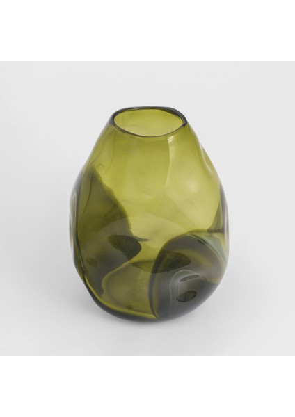 Rubus Yeşil Degrade Cam Vazo 25X19X32 cm fiyatları