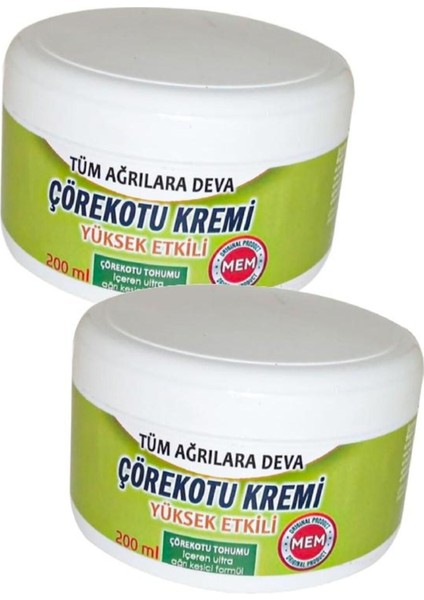 Çörekotu Kremi Bel Sırt Adale Sızılarını Agrı ve Masaj Kremi 200 ml 2 Adet