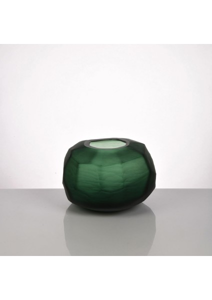 Remy El Yapımı Cam Vazo Yeşil Küçük
