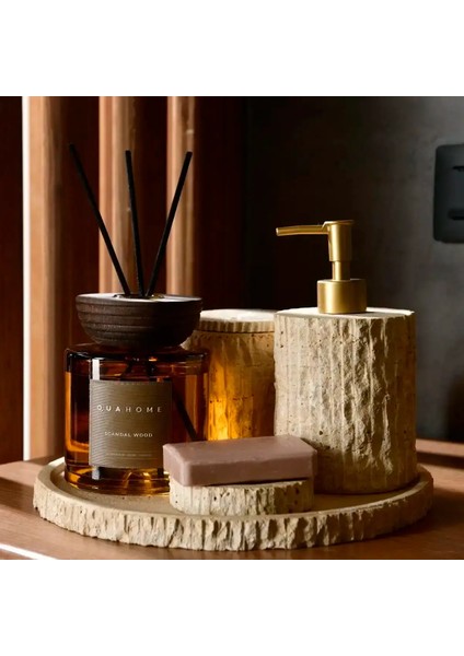 Rizz Mermer 5 Li Banyo Seti Traverten fırsatları