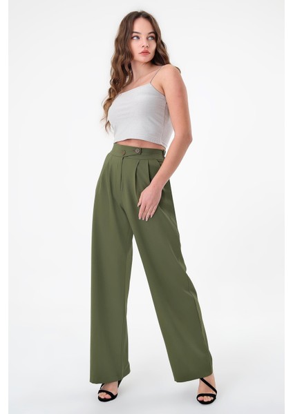 Keten Karışımlı Kore Model Palazzo Pantolon
