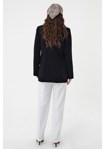 Kadın Siyah Bel Bağlamalı Blazer Ceket fırsatları