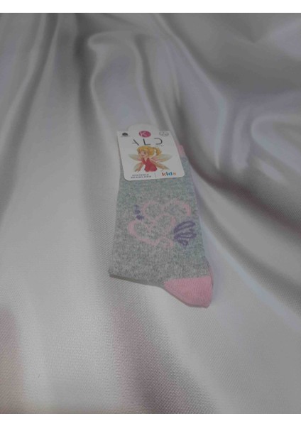 Kız Çocuk Renkli Desenli %80 Pamuk Cotton %15 Polyamide %5 Elastan Dikişsiz Soket Çorap 9-10 yaş modelleri