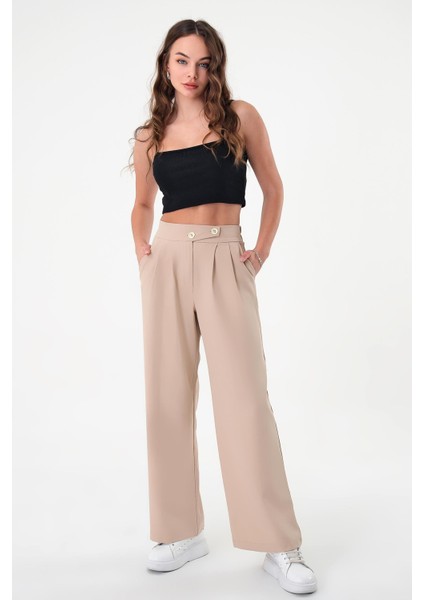 Kadın Taş Kore Model Palazzo Pantolon modelleri