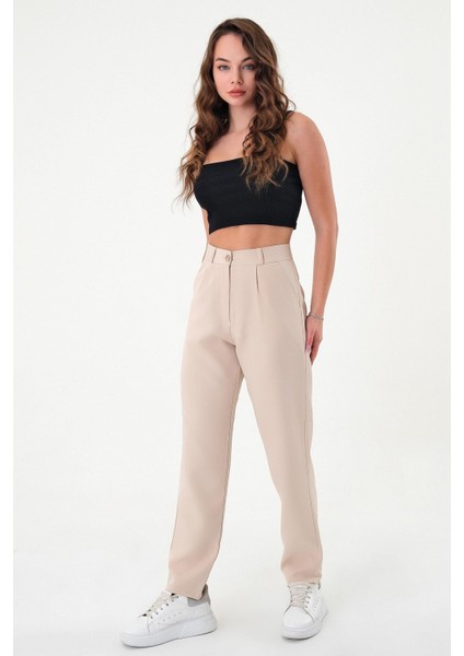 Kadın Taş Dar Kesim Kumaş Pantolon modelleri