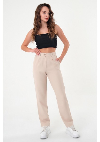 Kadın Taş Dar Kesim Kumaş Pantolon fırsatları