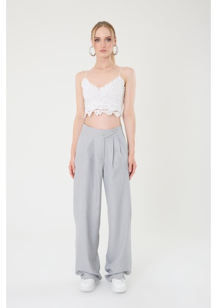 Keten Karışımlı Kore Model Palazzo Pantolon fiyatları