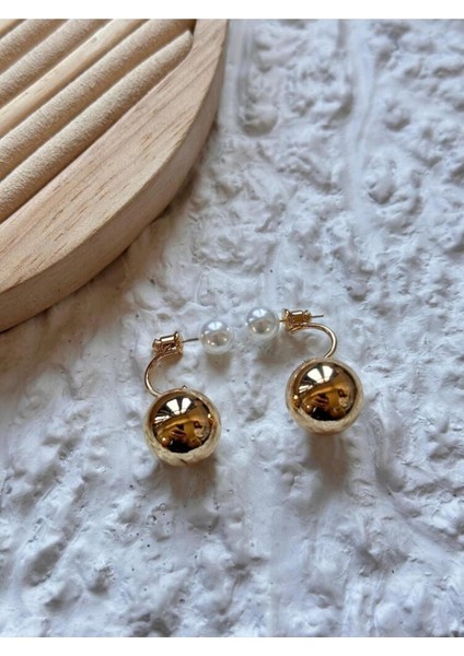 Inci Detaylı Çelik Küpe