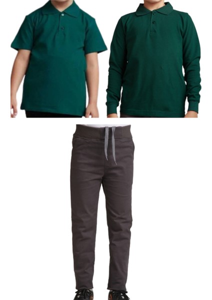 Unisex Çocuk Pantolon ve T-Shirt Takımı, Renkli ve Konforlu Giyim Seti