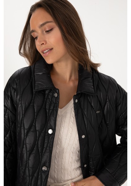 Kadın Siyah Kaban 50308615-VR046 fiyatları