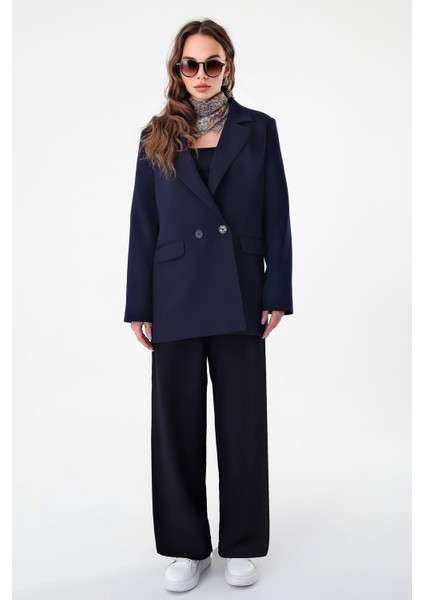 Lacivert Çift Düğmeli Blazer Ceket fiyatları