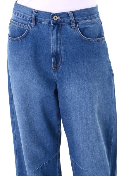 Kadın Mavi Yüksek Bel Baggy Jeans modelleri