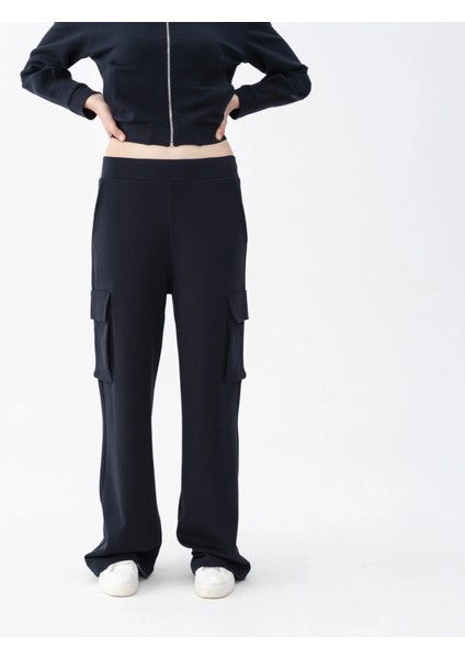 Holly Kadın % 100 Pamuk Kargo Pantolon Lacivert fırsatları