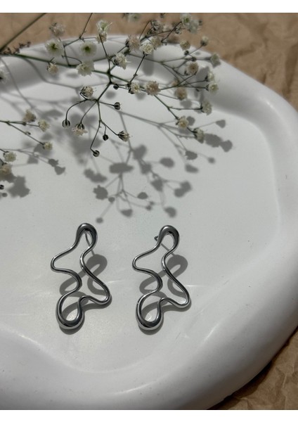 Asimetrik Çelik Küpe