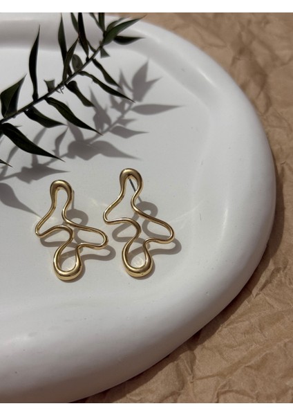 Asimetrik Çelik Küpe